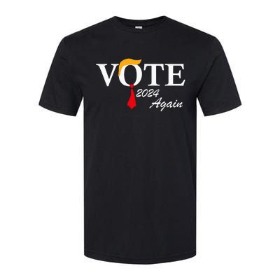 Vote Again Funny Pro President Trump 2024 Trump Softstyle CVC T-Shirt