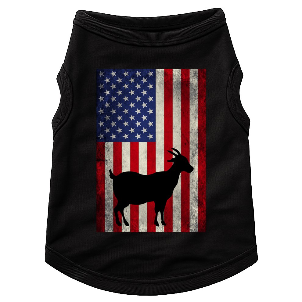 Vintage American Flag Goat 4th Of July Patriotic Gift Doggie Tank