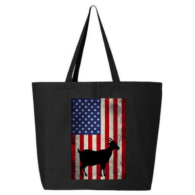 Vintage American Flag Goat 4th Of July Patriotic Gift 25L Jumbo Tote