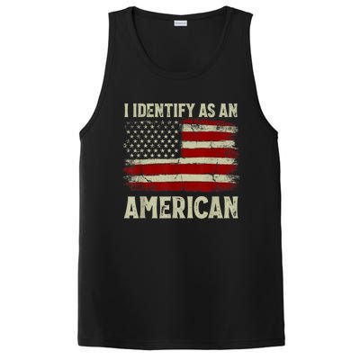 Vintage American Flag I Identify As An American PosiCharge Competitor Tank