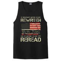 Vintage American Flag It Needs To Be Reread We The People PosiCharge Competitor Tank