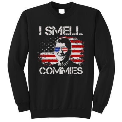 Vintage American Flag Funny Political I Smell Commies Sweatshirt