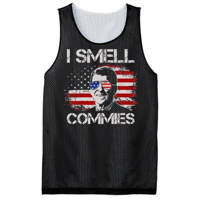 Vintage American Flag Funny Political I Smell Commies Mesh Reversible Basketball Jersey Tank