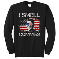 Vintage American Flag Funny Political I Smell Commies Tall Sweatshirt