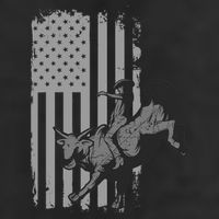 Vintage American Flag Bucking Bull Riding Patriotism Rodeo Hat