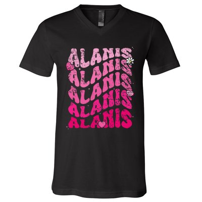 Vintage Alanis First Name I Love Alanis V-Neck T-Shirt