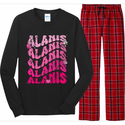 Vintage Alanis First Name I Love Alanis Long Sleeve Pajama Set