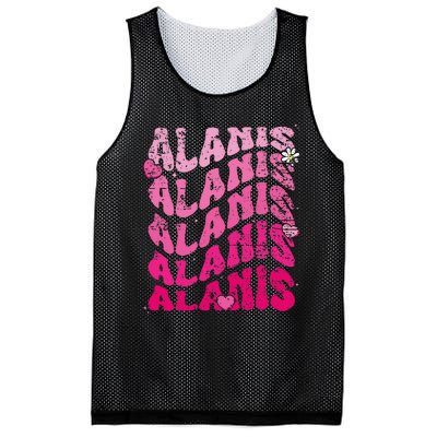 Vintage Alanis First Name I Love Alanis Mesh Reversible Basketball Jersey Tank