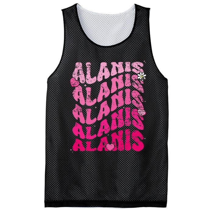 Vintage Alanis First Name I Love Alanis Mesh Reversible Basketball Jersey Tank