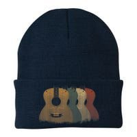 Vintage Acoustic Guitar for Guitarist Music Vintage Guitar Knit Cap Winter Beanie