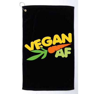 Vegan Af Gift Retro Style Veganism Funny Gift Golf Towel