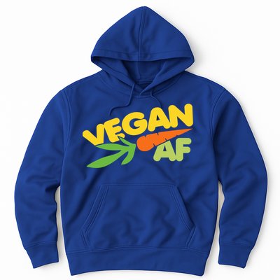 Vegan Af Gift Retro Style Veganism Funny Gift Hoodie