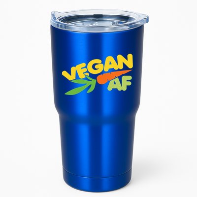 Vegan Af Gift Retro Style Veganism Funny Gift Tumbler