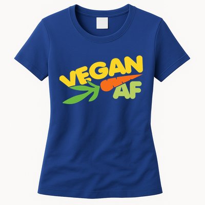 Vegan Af Gift Retro Style Veganism Funny Gift Womens T-Shirt