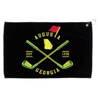 Vintage Augusta Georgia Map Golf Clubs Golfer Grommeted Golf Towel