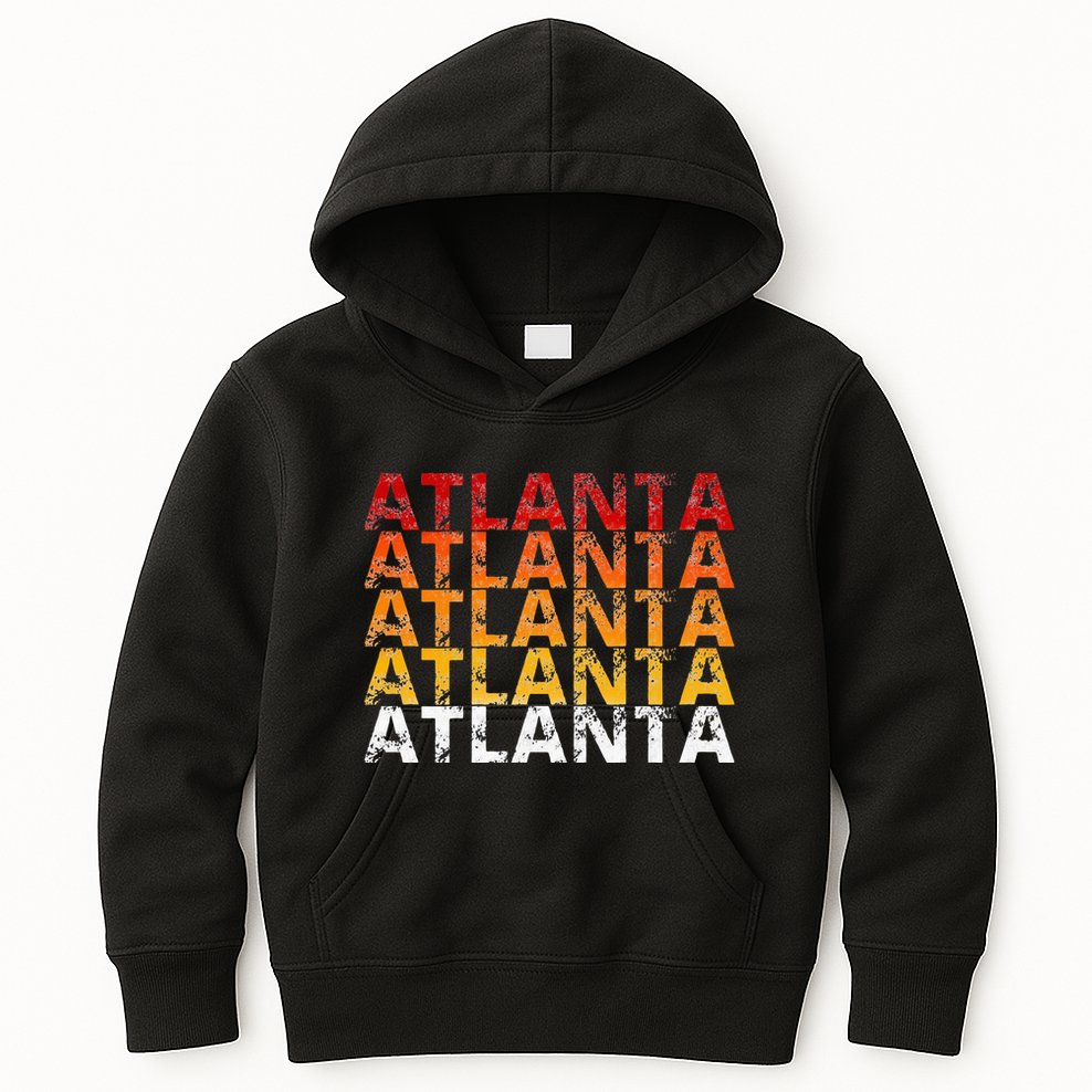 Vintage Atlanta Georgia Kids Hoodie