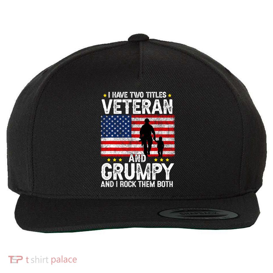 Veteran And Grumpy Army Grandpa Fathers Day Veteran Wool Snapback Cap
