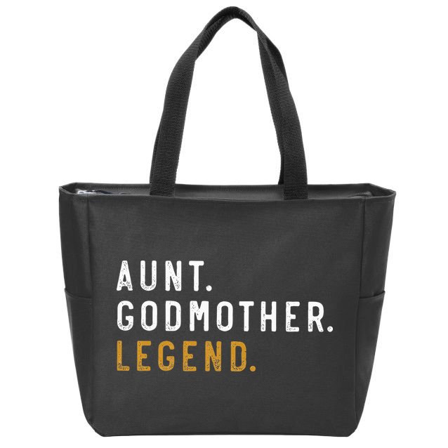 vintage aunt godmother legend  Zip Tote Bag