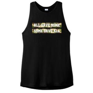 Veteran All Gave Some Some Gave All Camo Gift Ladies PosiCharge Tri-Blend Wicking Tank