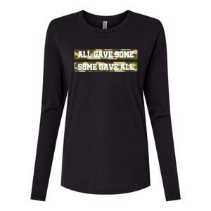 Veteran All Gave Some Some Gave All Camo Gift Womens Cotton Relaxed Long Sleeve T-Shirt