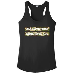 Veteran All Gave Some Some Gave All Camo Gift Ladies PosiCharge Competitor Racerback Tank