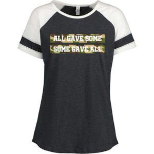 Veteran All Gave Some Some Gave All Camo Gift Enza Ladies Jersey Colorblock Tee