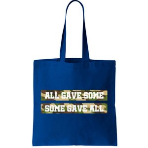 Veteran All Gave Some Some Gave All Camo Gift Tote Bag