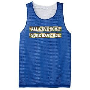 Veteran All Gave Some Some Gave All Camo Gift Mesh Reversible Basketball Jersey Tank