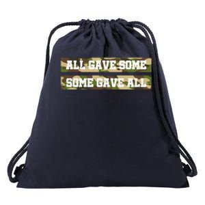 Veteran All Gave Some Some Gave All Camo Gift Drawstring Bag