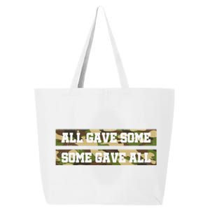 Veteran All Gave Some Some Gave All Camo Gift 25L Jumbo Tote