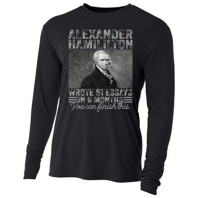 Vintage Alexander Hamilton Wrote 51 Essays In 6 Months Cooling Performance Long Sleeve Crew