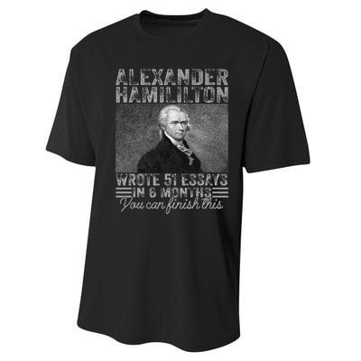 Vintage Alexander Hamilton Wrote 51 Essays In 6 Months Performance Sprint T-Shirt