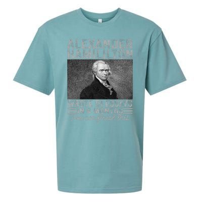 Vintage Alexander Hamilton Wrote 51 Essays In 6 Months Sueded Cloud Jersey T-Shirt