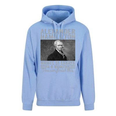 Vintage Alexander Hamilton Wrote 51 Essays In 6 Months Unisex Surf Hoodie