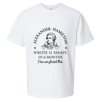 Vintag Alexander Hamilton Wrote 51 Essays In 6 Months Sueded Cloud Jersey T-Shirt