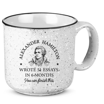 Vintag Alexander Hamilton Wrote 51 Essays In 6 Months 15oz Campfire Ceramic Mug