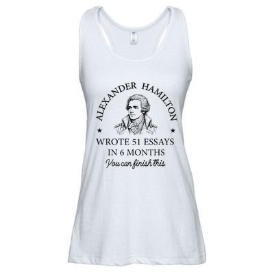 Vintag Alexander Hamilton Wrote 51 Essays In 6 Months Ladies Essential Flowy Tank