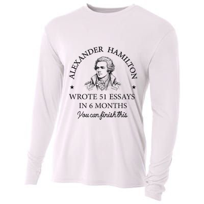 Vintag Alexander Hamilton Wrote 51 Essays In 6 Months Cooling Performance Long Sleeve Crew