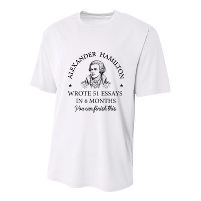 Vintag Alexander Hamilton Wrote 51 Essays In 6 Months Youth Performance Sprint T-Shirt