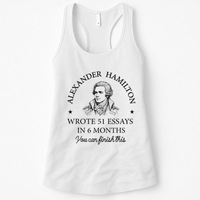 Vintag Alexander Hamilton Wrote 51 Essays In 6 Months Womens Tank Top