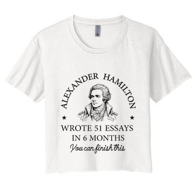 Vintag Alexander Hamilton Wrote 51 Essays In 6 Months Crop Top