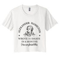 Vintag Alexander Hamilton Wrote 51 Essays In 6 Months Crop Top