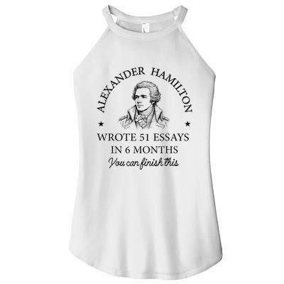 Vintag Alexander Hamilton Wrote 51 Essays In 6 Months Women's Perfect Tri Rocker Tank