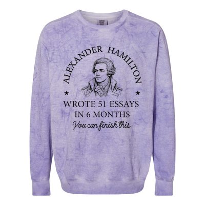 Vintag Alexander Hamilton Wrote 51 Essays In 6 Months Colorblast Crewneck Sweatshirt