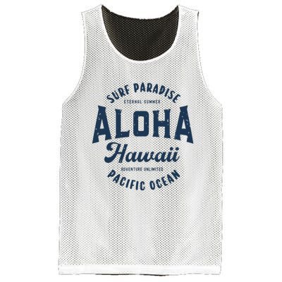 Vintage Aloha Hawaii Retro Preppy Throwback Souvenir Mesh Reversible Basketball Jersey Tank