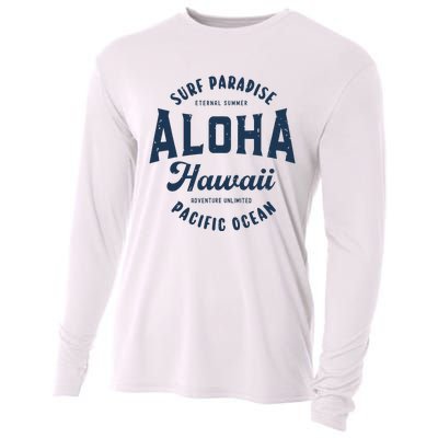 Vintage Aloha Hawaii Retro Preppy Throwback Souvenir Cooling Performance Long Sleeve Crew