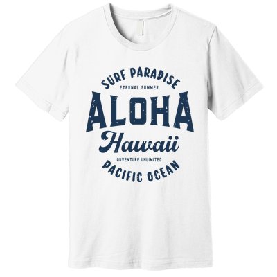 Vintage Aloha Hawaii Retro Preppy Throwback Souvenir Premium T-Shirt