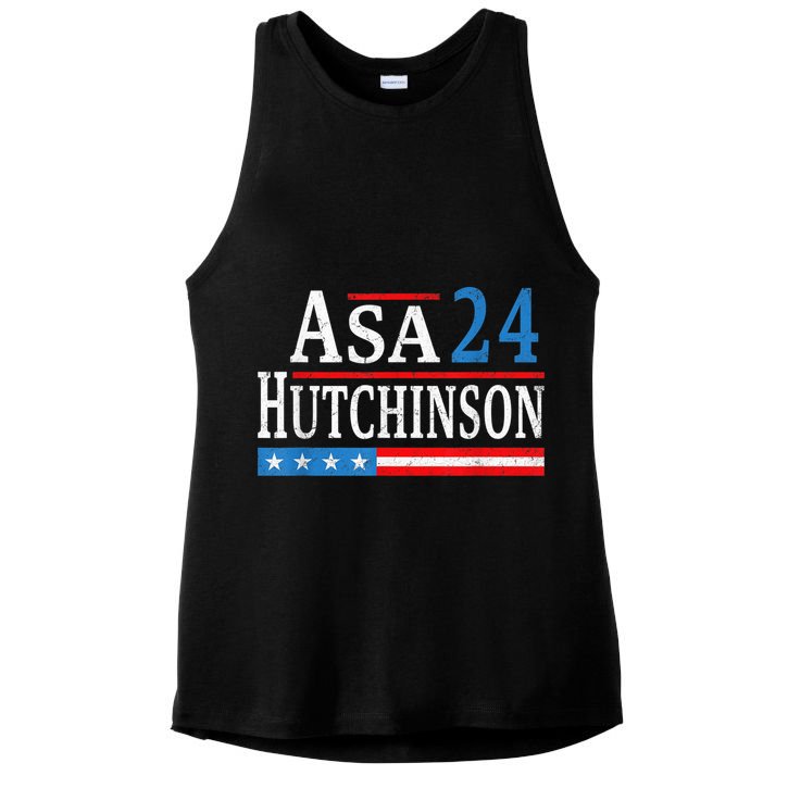 Vintage Asa Hutchinson 2024 For President Election Campaign Ladies PosiCharge Tri-Blend Wicking Tank