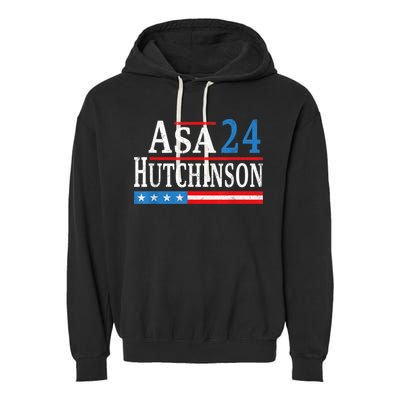 Vintage Asa Hutchinson 2024 For President Election Campaign Garment-Dyed Fleece Hoodie