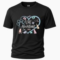 Vet Assistant Heart Veterinary Assistant Appreciation Cooling Performance Crew T-Shirt